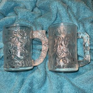 Vintage Batman and Robin McDonalds coffee mugs